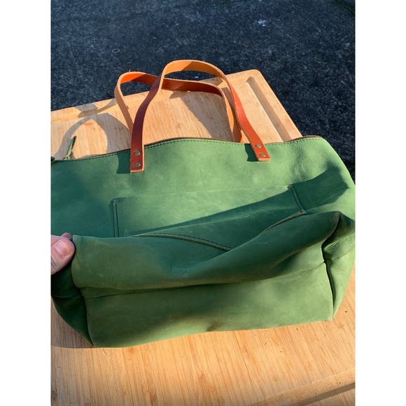 Portland Leather Goods Tote Bag succulent Zipper Top Shoulder tandles Bag plg - Picture 8 of 8